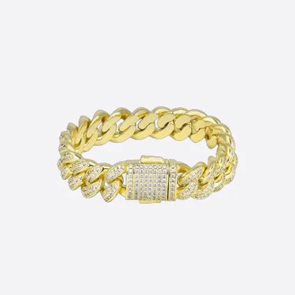 VALORSKI® 12MM ICED CUBAN LINK BRACELET